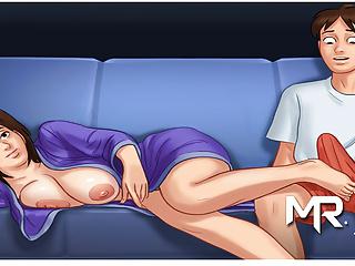 Sommerzeit einer reifen Mutter aus dem Sommer