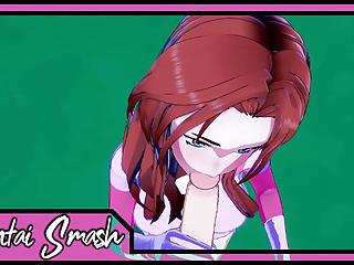 Brünette Eve Lawrence in der hündchenstellung gefickt